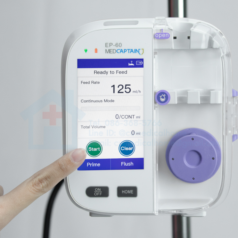 เครื่องให้อาหารผู้ป่วยทางสายยาง (Enteral Feeding Pump) ยี่ห้อ Medcaptain รุ่น EP-60 รับประกัน 1 ปี