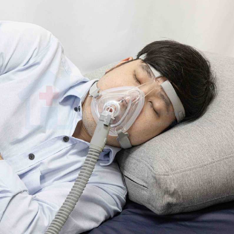 หน้ากากสำหรับเครื่อง CPAP แบบครอบจมูกและปาก (FULL FACE MASK)