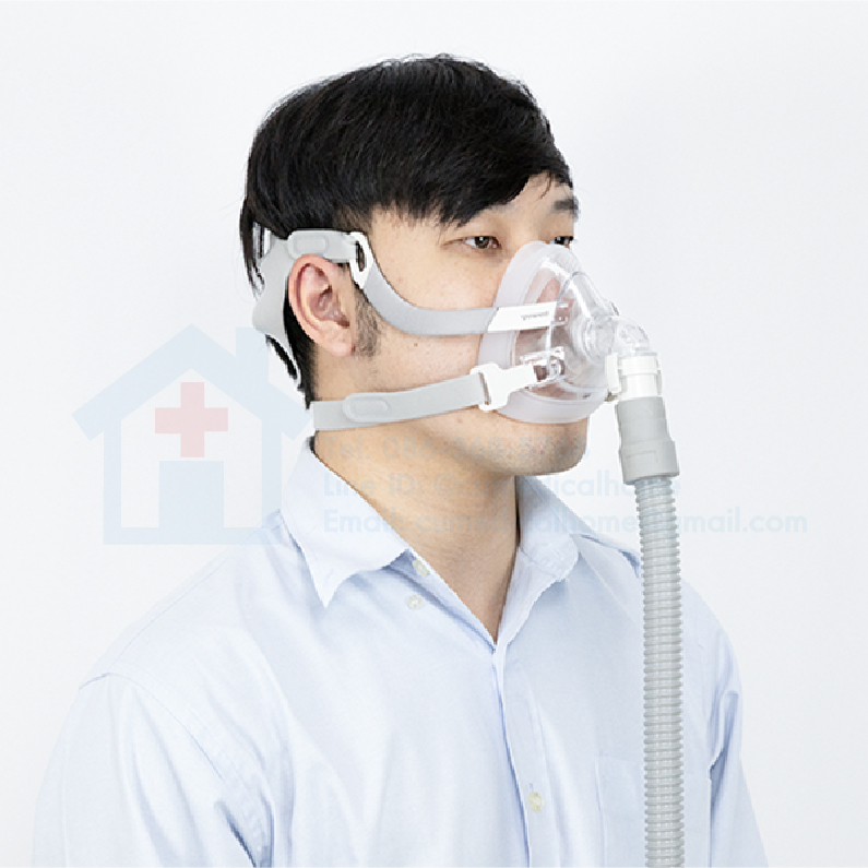 หน้ากากสำหรับเครื่อง CPAP แบบครอบจมูกและปาก FULL FACE MASK (ไม่มีที่คาดหน้าผาก)