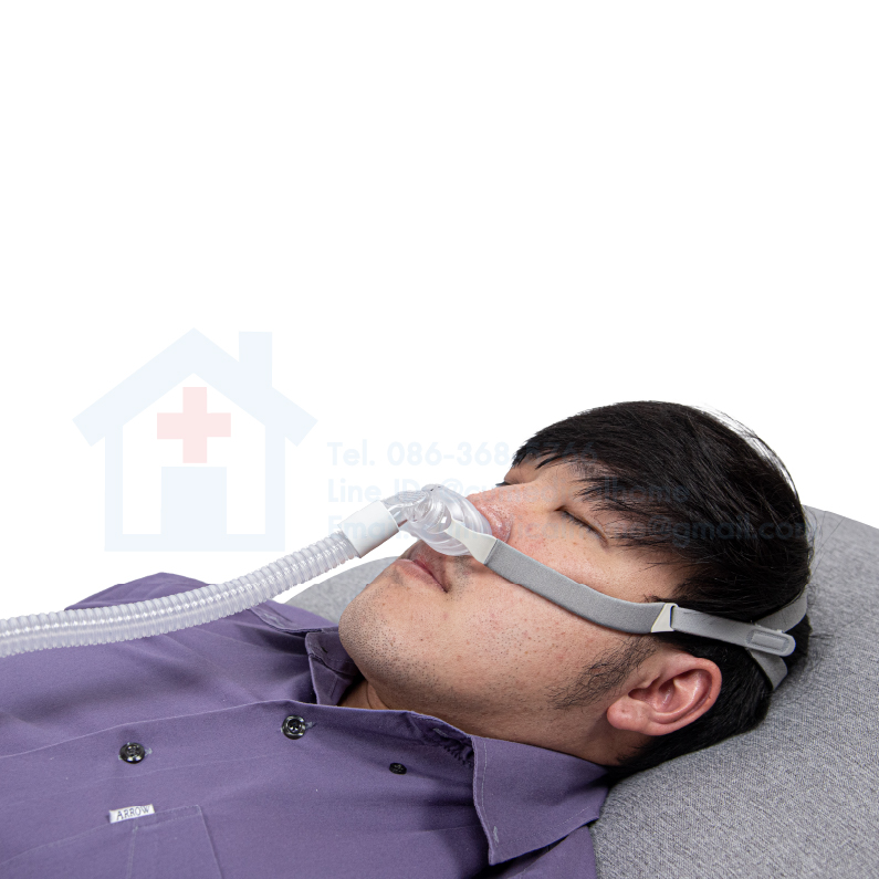 หน้ากากแบบสอดจมูกสำหรับเครื่อง CPAP (Nasal Pillow Mask)