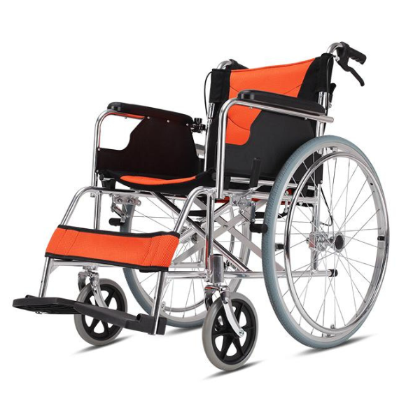รถเข็นผู้ป่วย แบบพับได้ น้ำหนักเบา ขนาดใหญ่พิเศษ สำหรับคนตัวใหญ่ (Aluminum Manual Wheelchair) รับประกัน 1 ปี