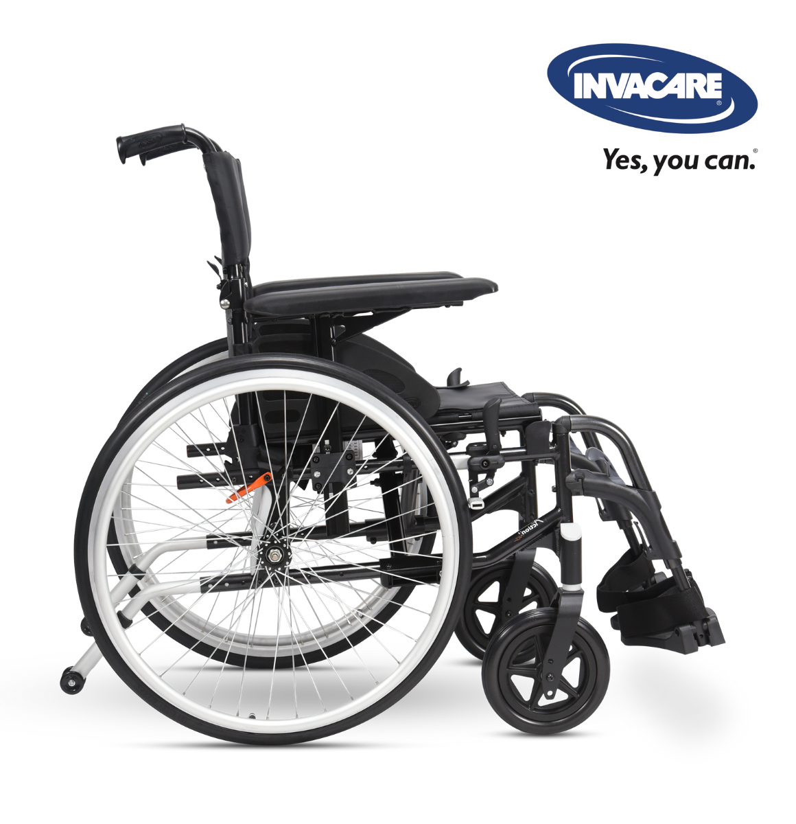 รถเข็นวีลแชร์ รุ่นล้อใหญ่เข็นมือ มีเบาะกว้างพิเศษ ยี่ห้อ Invacare รุ่น Action 2NG - Extra Wide แบบพับได้ น้ำหนักเบา 17 Kg. รับประกัน 2 ปี