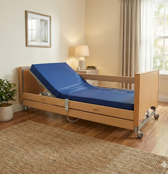 เตียงผู้สูงอายุไฟฟ้า ดีไซน์ไม้ลักซ์ชัวรี่ ยี่ห้อ INVACARE Medley Ergo