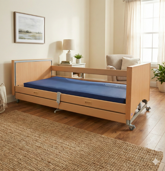 เตียงผู้สูงอายุไฟฟ้า ดีไซน์ไม้ลักซ์ชัวรี่ ยี่ห้อ INVACARE Medley Ergo