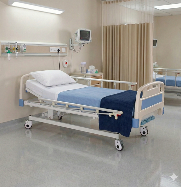 เตียงผู้ป่วย เตียงโรงพยาบาล มือหมุน 3 ฟังก์ชั่น (Manual Hospital Bed)