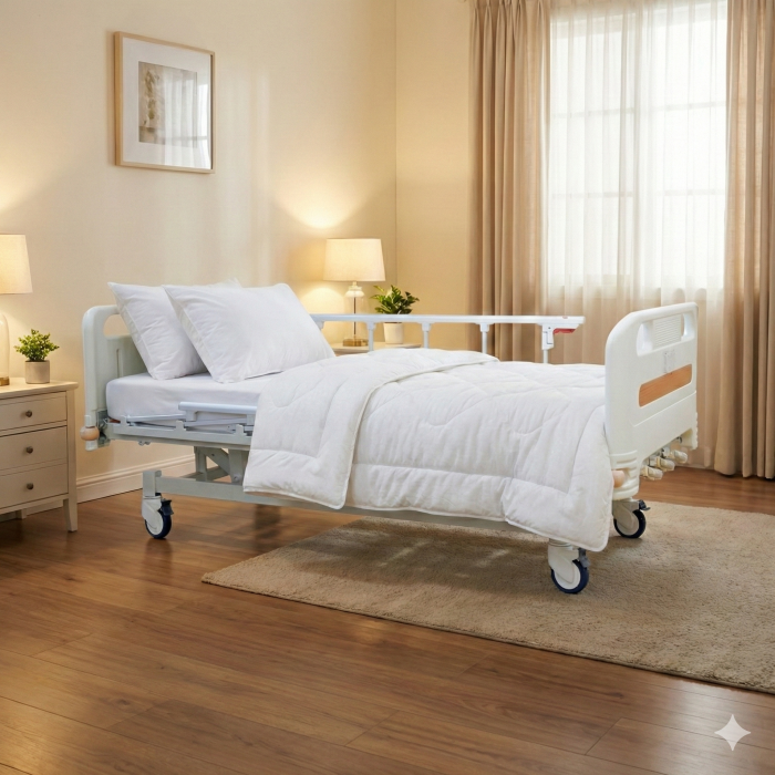 เตียงผู้ป่วย รุ่นมือหมุน 3 ฟังก์ชั่น