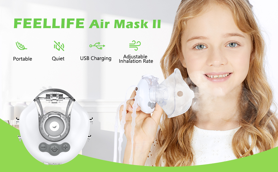 เครื่องพ่นละอองยาแบบพกพา Feellife Air Mask II